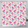 Mermaid Pink Pattern Print Bathroom Shower Curtain-grizzshop