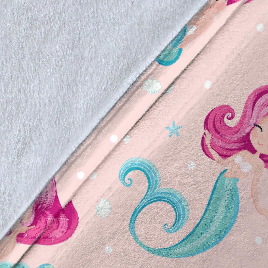 Mermaid Pink Pattern Print Blanket-grizzshop