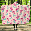 Mermaid Pink Pattern Print Hooded Blanket-grizzshop