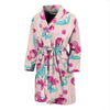 Mermaid Pink Pattern Print Men Long Robe-grizzshop