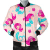 Mermaid Pink Pattern Print Men's Bomber Jacket-grizzshop