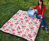 Mermaid Pink Pattern Print Quilt-grizzshop