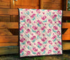 Mermaid Pink Pattern Print Quilt-grizzshop