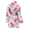 Mermaid Pink Pattern Print Women Long Robe-grizzshop