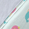 Mermaid Print Pattern Blanket-grizzshop