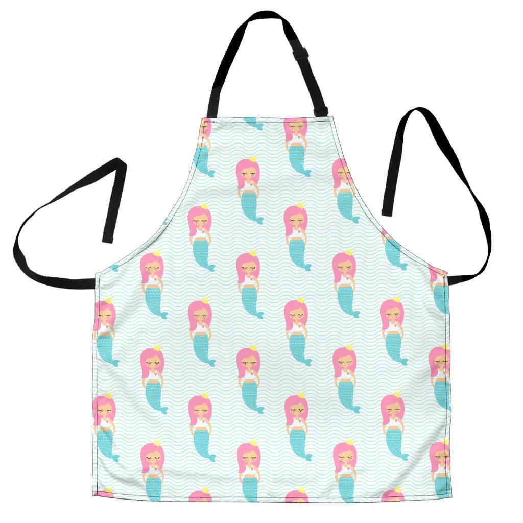 Mermaid Print Pattern Men's Apron-grizzshop