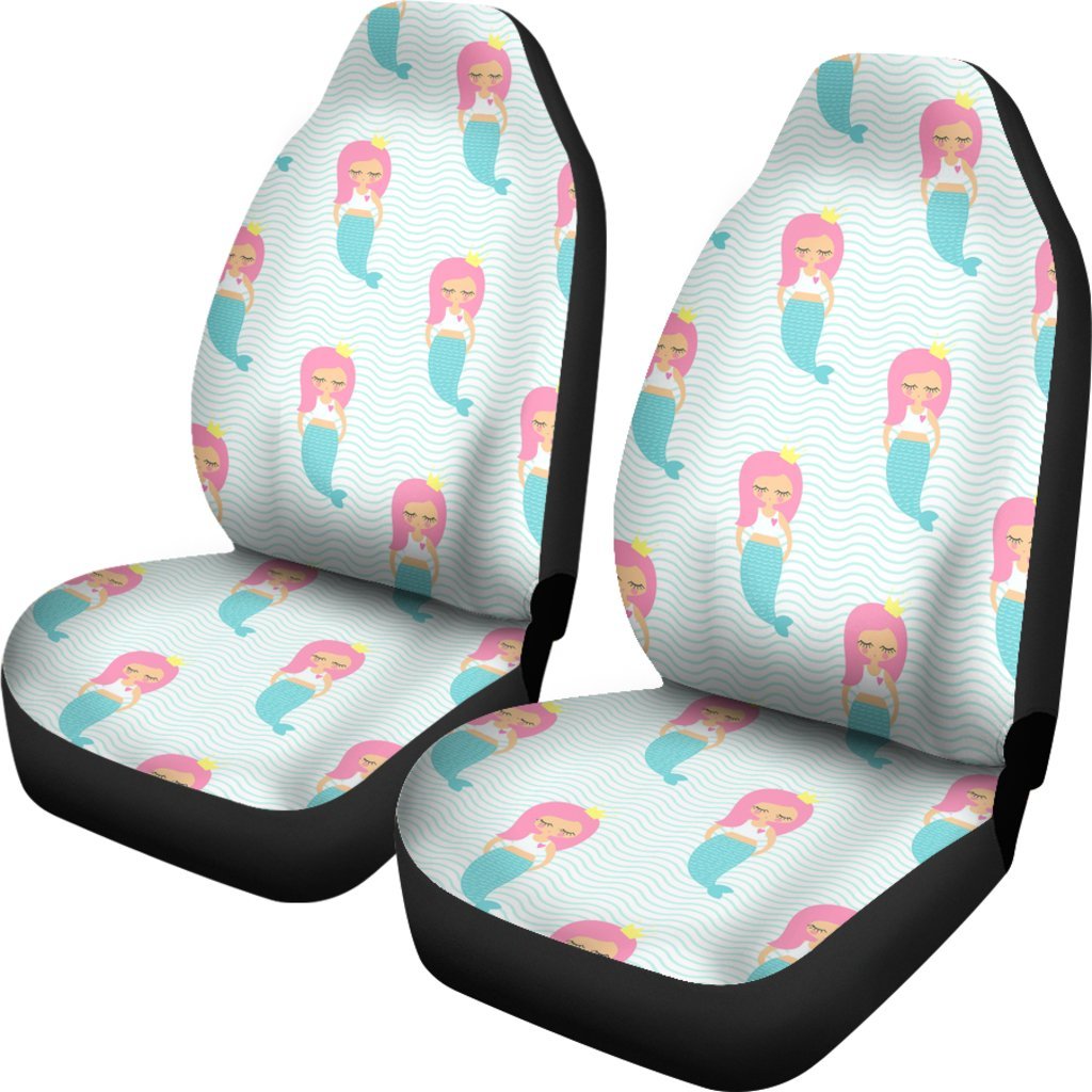 Mermaid Print Pattern Universal Fit Car Seat Covers-grizzshop