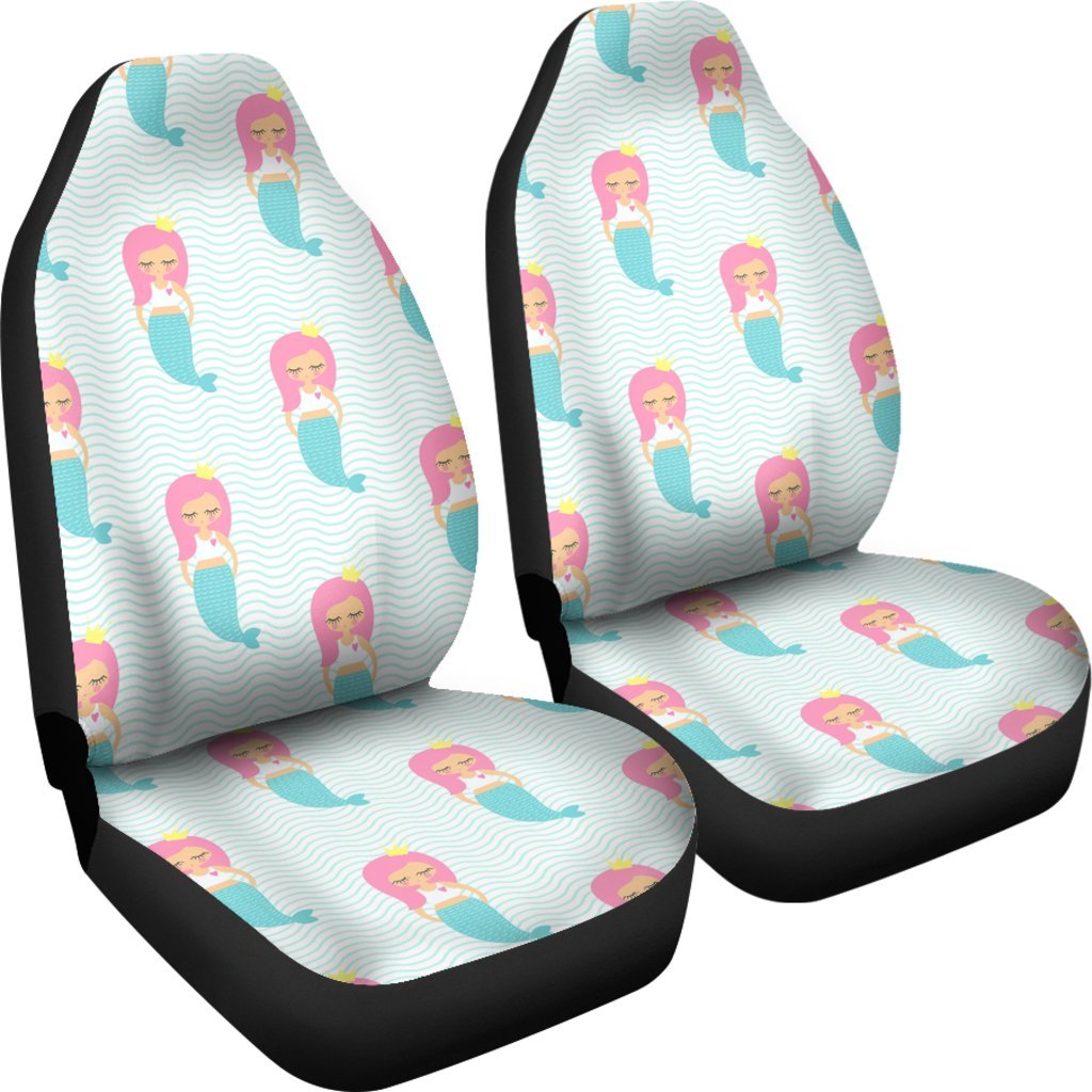 Mermaid Print Pattern Universal Fit Car Seat Covers-grizzshop