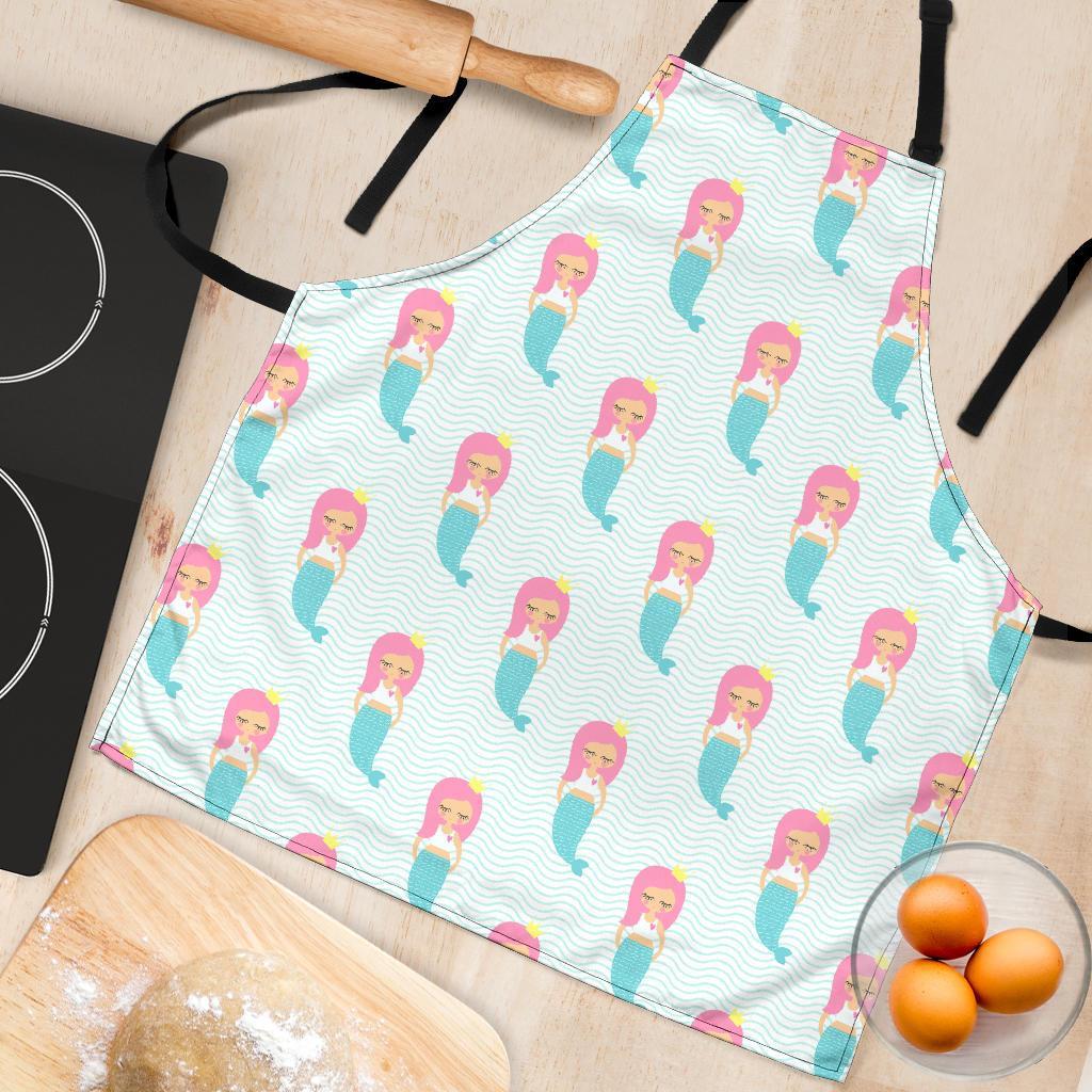 Mermaid Print Pattern Women's Apron-grizzshop