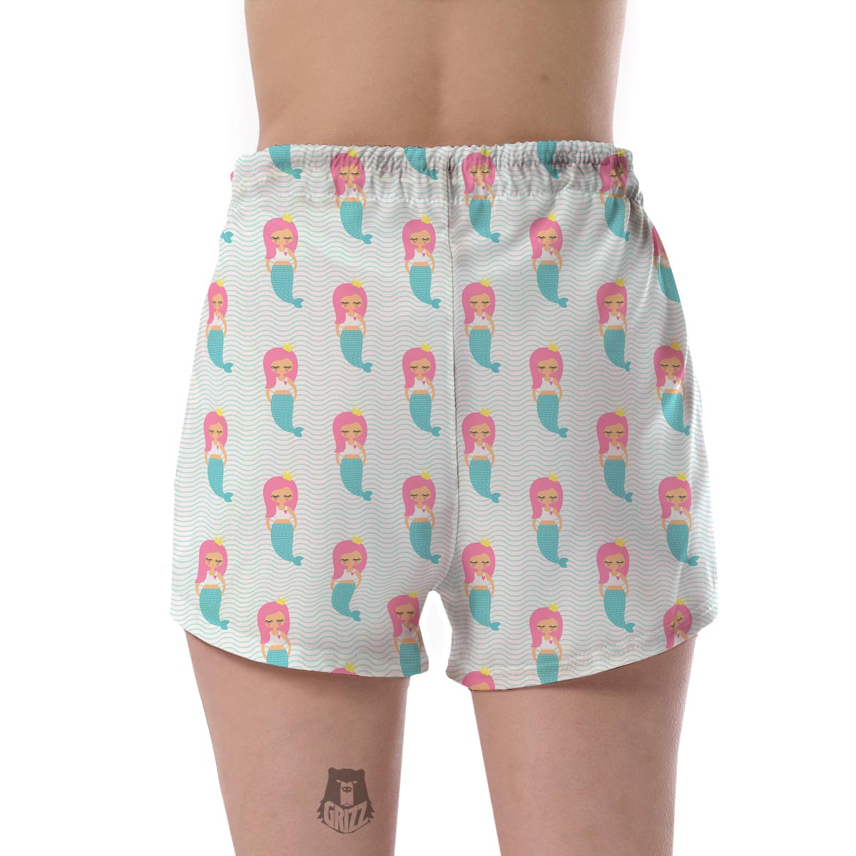 Mermaid Print Pattern Women's Shorts-grizzshop