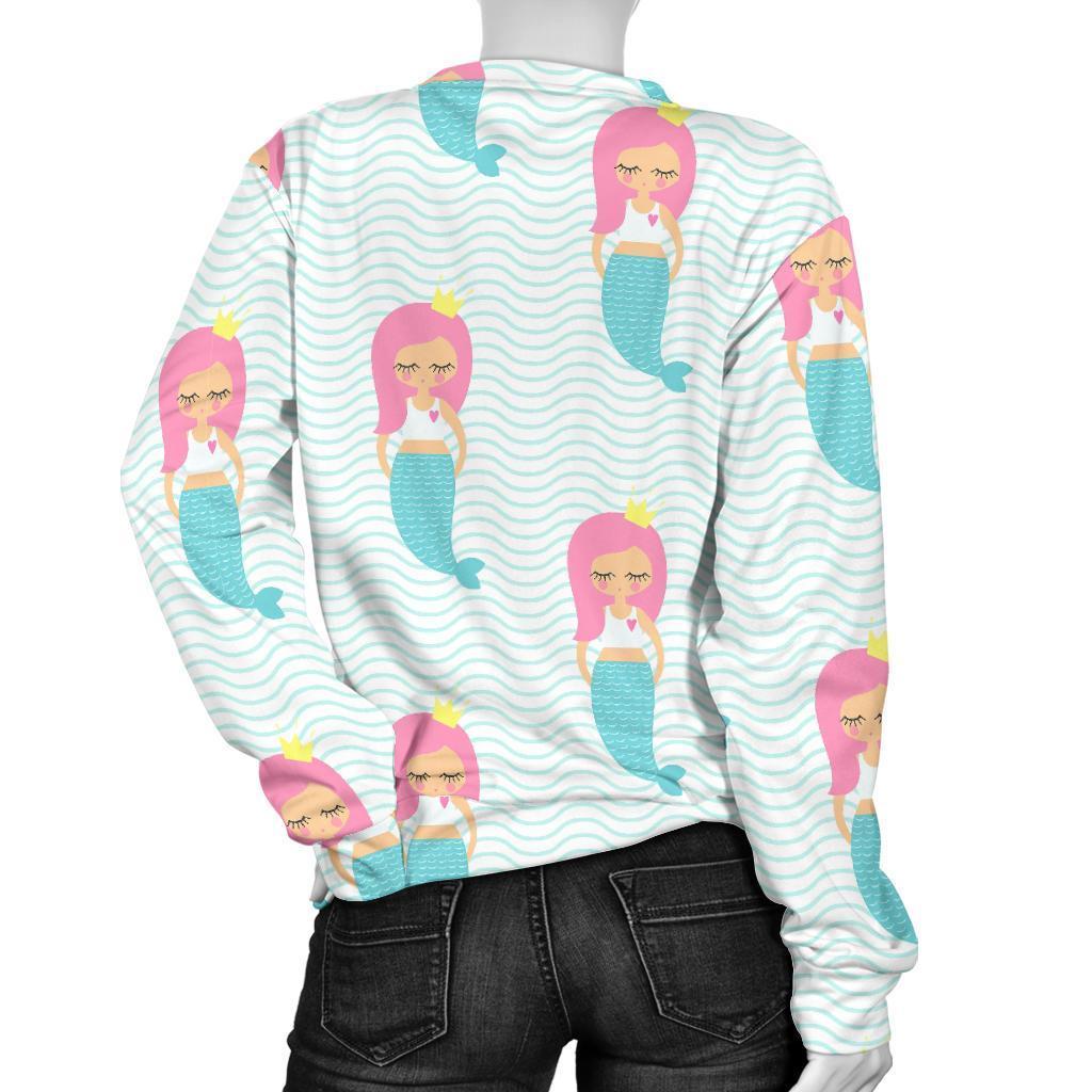 Mermaid Print Pattern Women's Sweatshirt-grizzshop