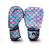 Mermaid Scales Pink And Teal Print Pattern Boxing Gloves-grizzshop