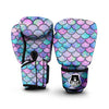 Mermaid Scales Pink And Teal Print Pattern Boxing Gloves-grizzshop