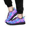 Mermaid Scales Sea Blue Print Pattern Black Sneaker-grizzshop