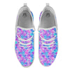 Mermaid Scales Sea Blue Print Pattern White Athletic Shoes-grizzshop