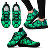 Mermaid Scales Teal Green Pattern Print Black Sneaker Shoes For Men Women-grizzshop