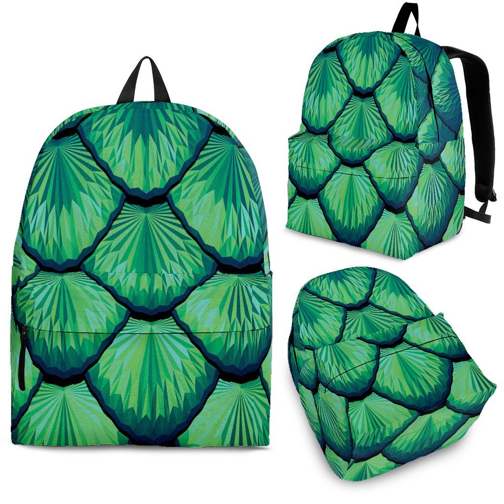 Mermaid Scales Teal Green Pattern Print Premium Backpack-grizzshop