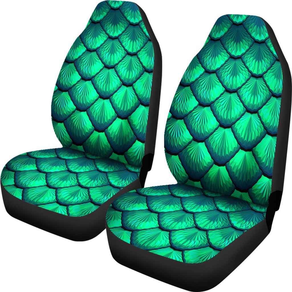 Mermaid Scales Teal Green Universal Fit Car Seat Cover-grizzshop