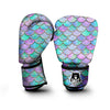 Load image into Gallery viewer, Mermaid Scales Teal Purple Print Pattern Boxing Gloves-grizzshop