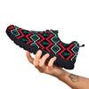 Merry Christmas Zigzag Print Pattern Black Sneaker-grizzshop