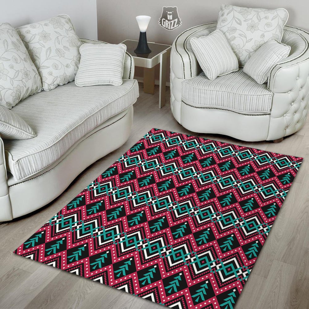 Merry Christmas Zigzag Print Pattern Floor Mat-grizzshop
