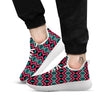 Merry Christmas Zigzag Print Pattern White Athletic Shoes-grizzshop