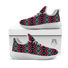 Merry Christmas Zigzag Print Pattern White Athletic Shoes-grizzshop