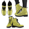 Metallic Effect in Yellow Gold - Leather Boots for Women-grizzshop