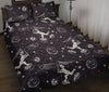 Metero Astronaut Print Pattern Bed Set Quilt-grizzshop