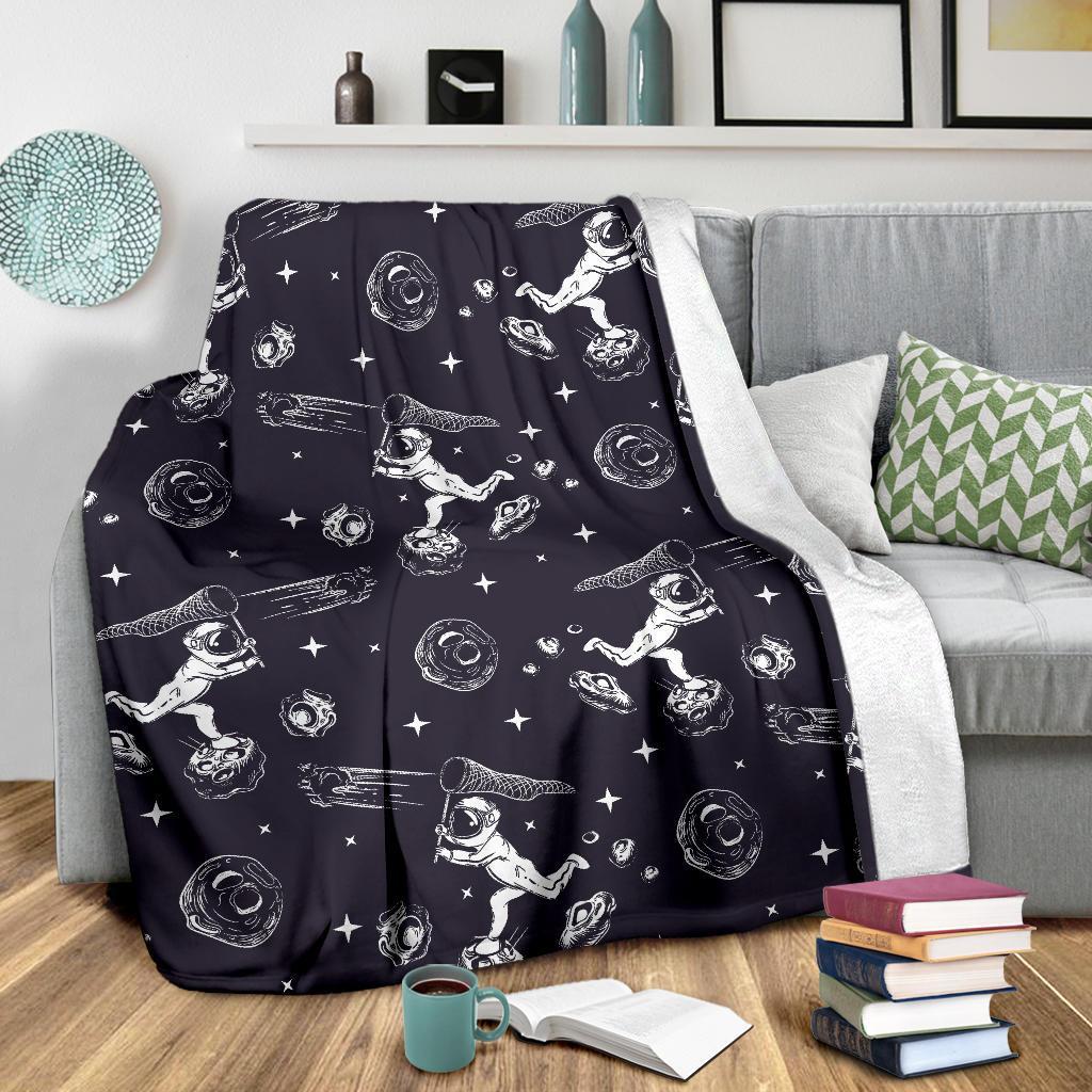 Metero Astronaut Print Pattern Blanket-grizzshop