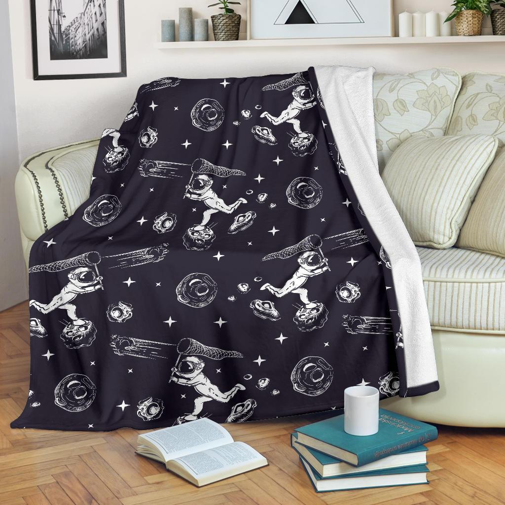 Metero Astronaut Print Pattern Blanket-grizzshop