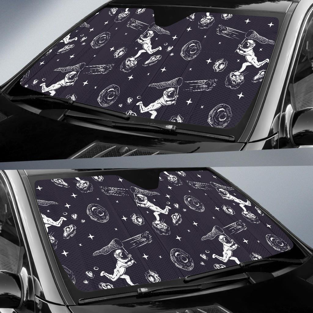 Metero Astronaut Print Pattern Car Sun Shade-grizzshop