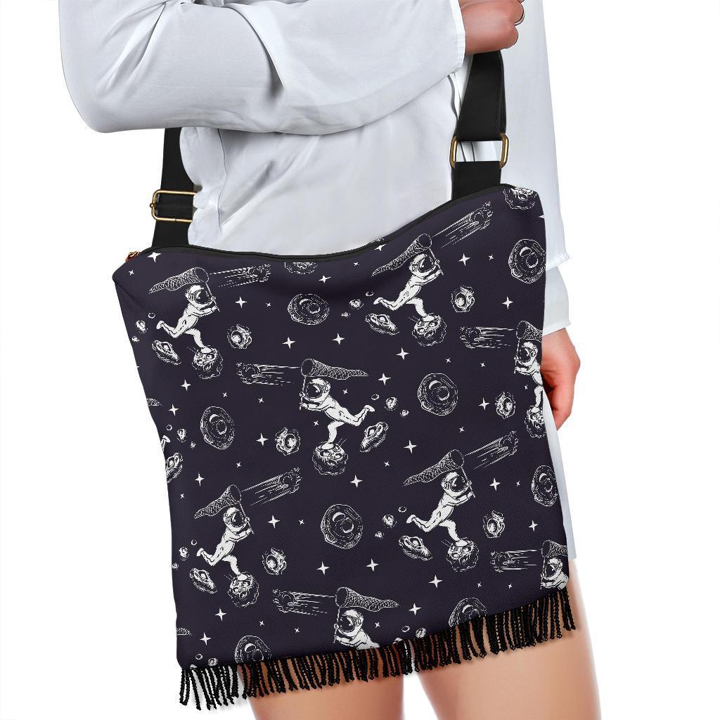 Metero Astronaut Print Pattern Crossbody bags-grizzshop