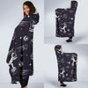 Metero Astronaut Print Pattern Hooded Blanket-grizzshop