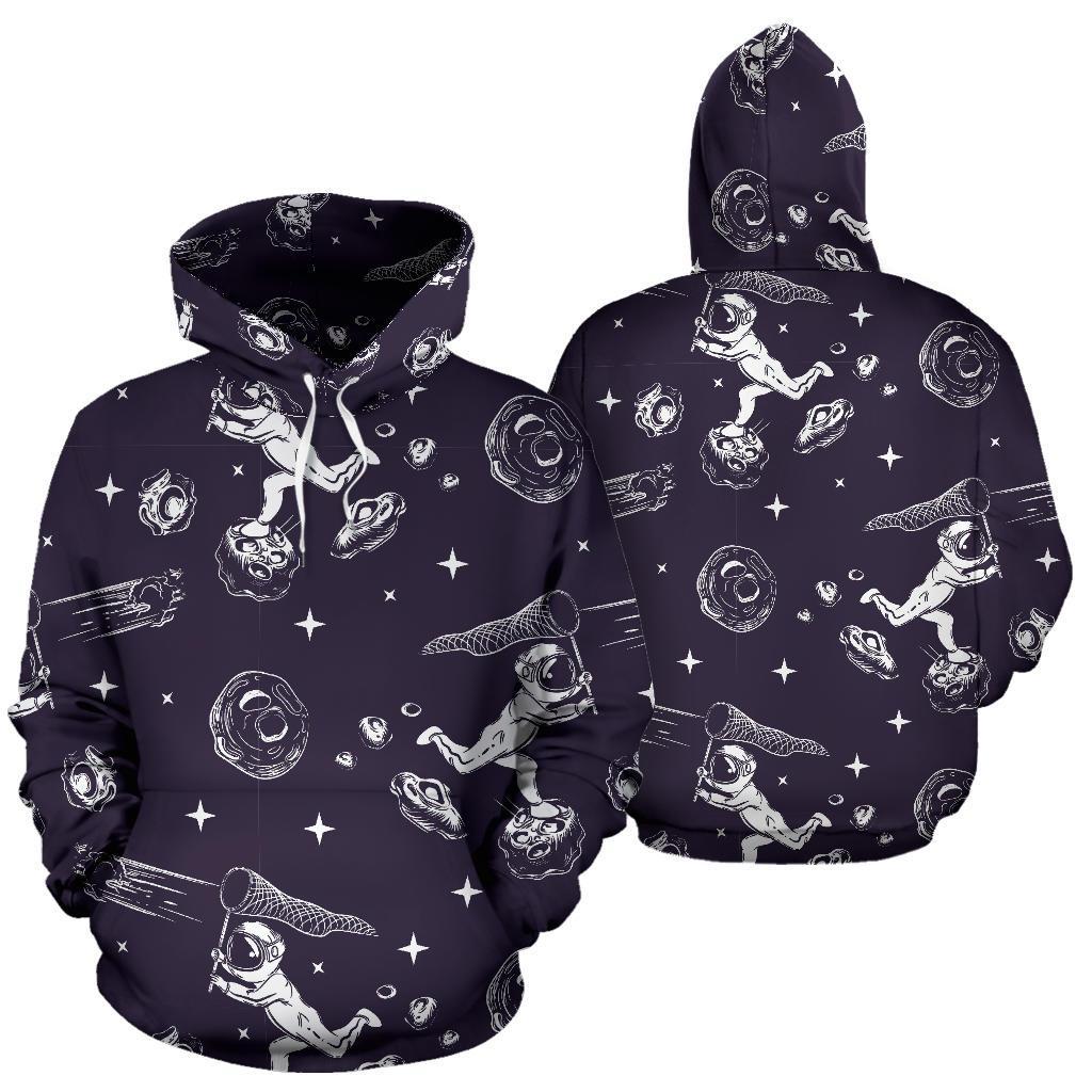 Metero Astronaut Print Pattern Men Women Pullover Hoodie-grizzshop