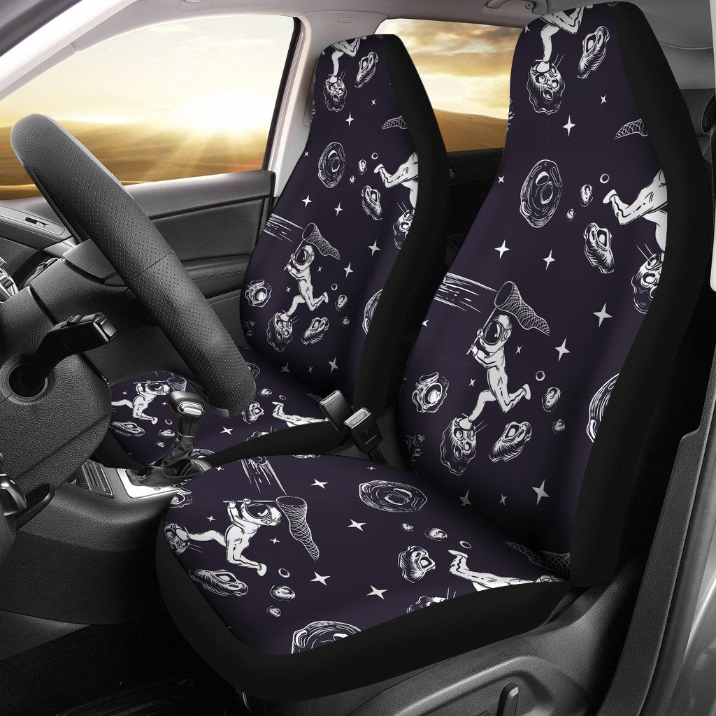 Metero Astronaut Print Pattern Universal Fit Car Seat Covers-grizzshop