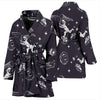 Metero Astronaut Print Pattern Women Long Robe-grizzshop