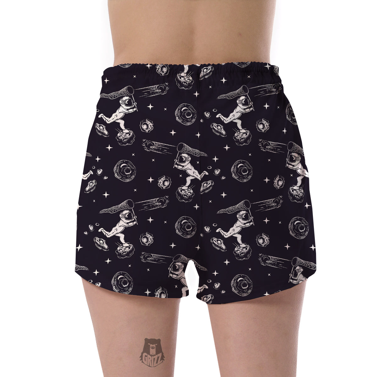 Metero Astronaut Print Pattern Women's Shorts-grizzshop