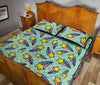 Metero Star Pattern Print Bed Set Quilt-grizzshop