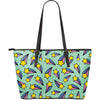 Metero Star Pattern Print Leather Tote Bag-grizzshop