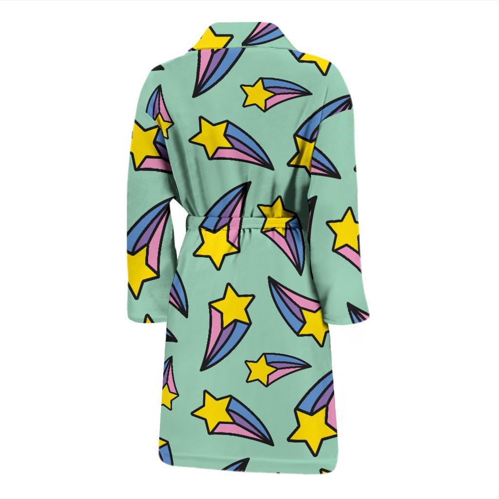 Metero Star Pattern Print Men Long Robe-grizzshop