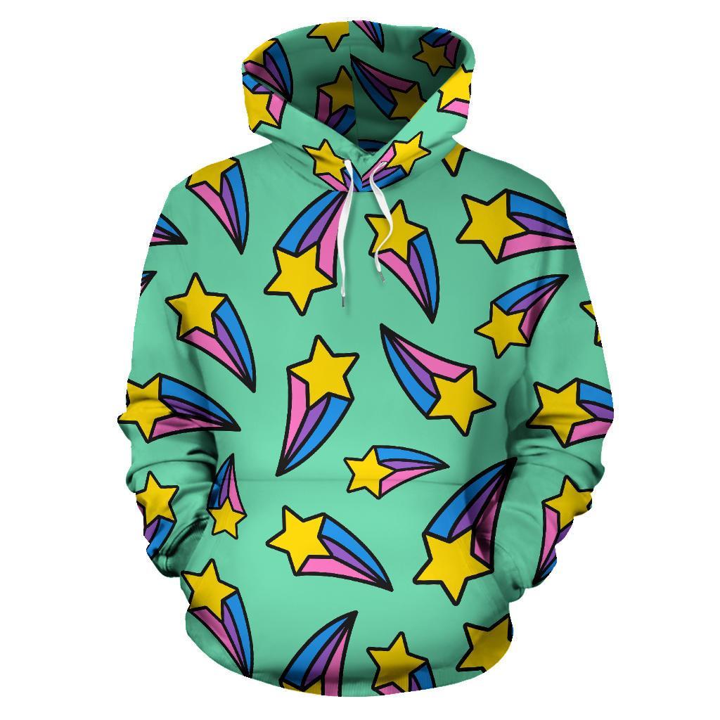 Metero Star Pattern Print Men Women Pullover Hoodie-grizzshop