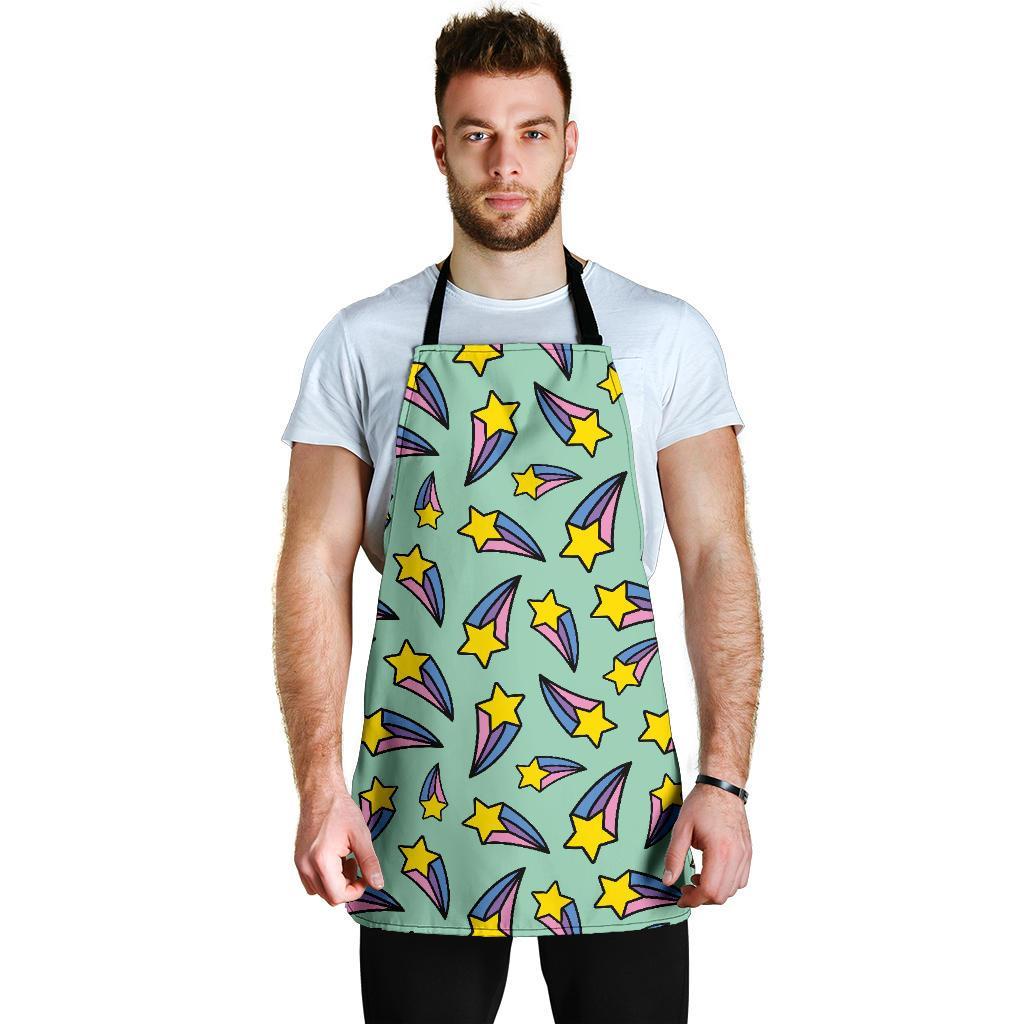 Metero Star Pattern Print Men's Apron-grizzshop