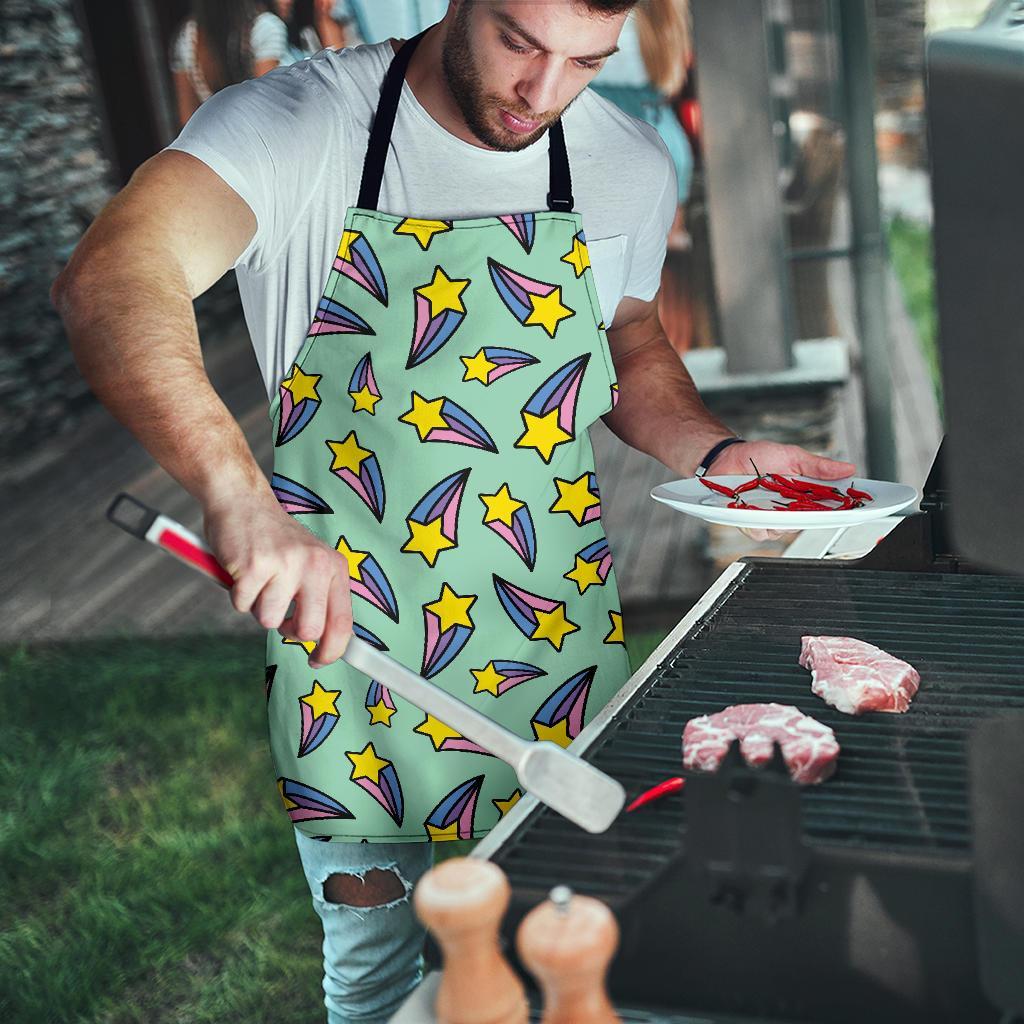 Metero Star Pattern Print Men's Apron-grizzshop