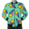 Metero Star Pattern Print Men's Bomber Jacket-grizzshop