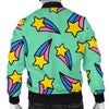 Metero Star Pattern Print Men's Bomber Jacket-grizzshop