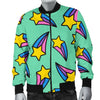 Metero Star Pattern Print Men's Bomber Jacket-grizzshop