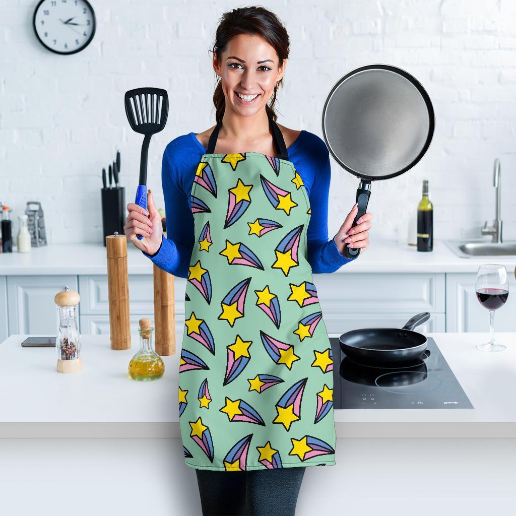 Metero Star Pattern Print Women's Apron-grizzshop