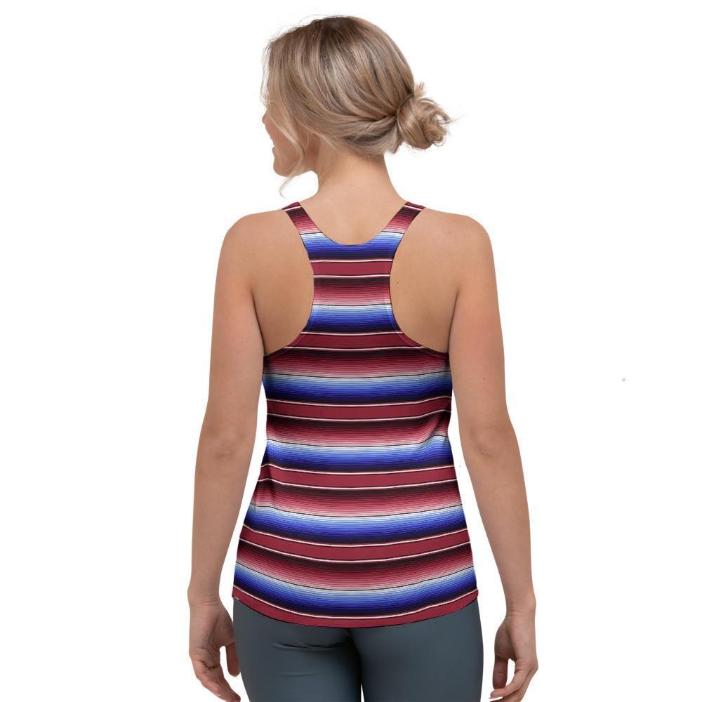 Mexican Baja Print Women's Racerback Tank Top-grizzshop