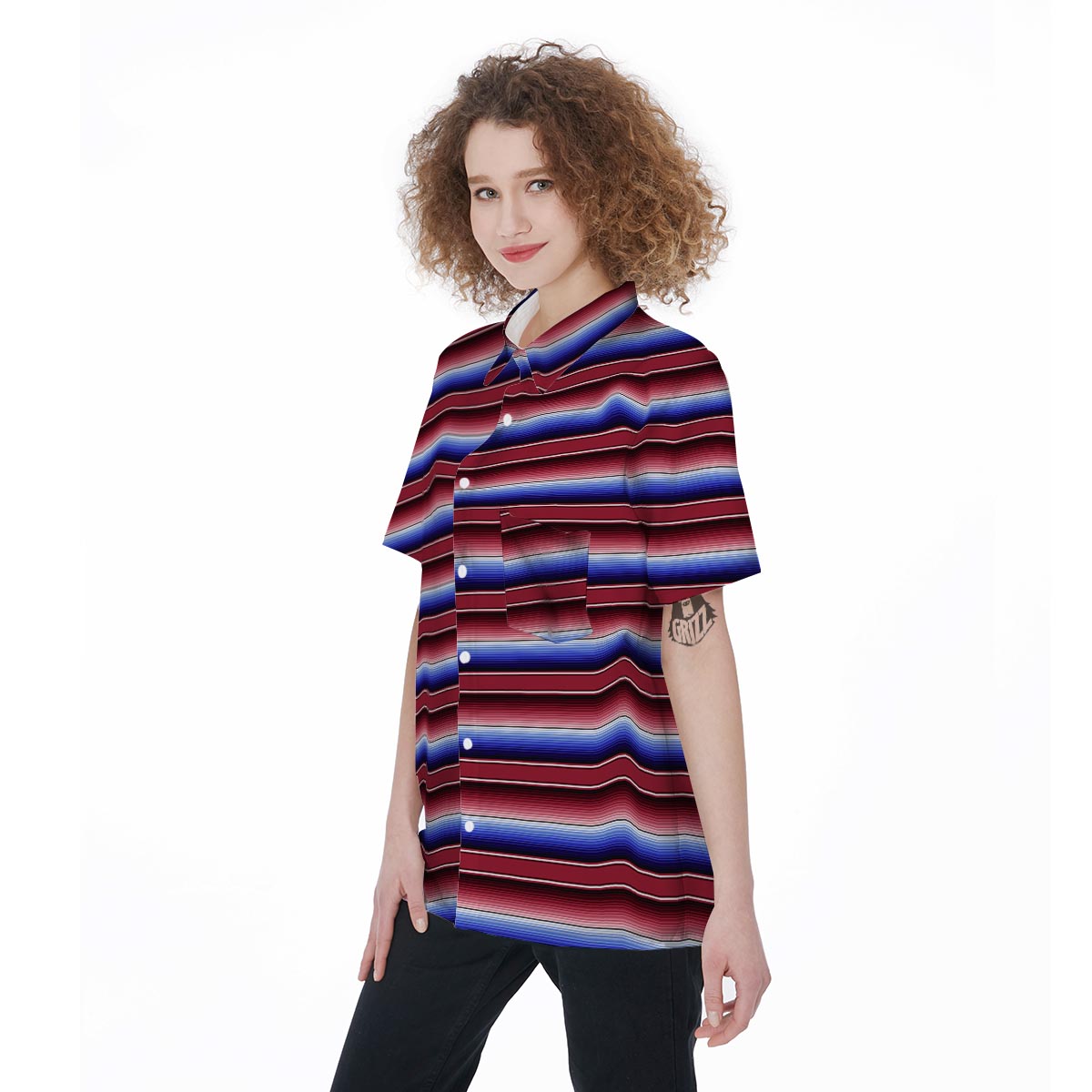 Mexican Baja Print Women's Short Sleeve Shirts-grizzshop
